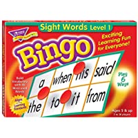 Sight Words Bingo - Language Building Skill Game for Home or Classroom (T6064), Build Vocabulary with 46 Most-Used Words…