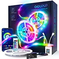 GUPUP 25 FT Long LED Strip Lights,Bluetooth LED Lights for Bedroom, Color Changing Light Strip with Music Sync, Smart…