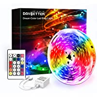 Led Strip Lights, DAYBETTER Rainbow Color Changing Led Light Strip, Multicolor Flexible Rope Light with Remote 12V Power…