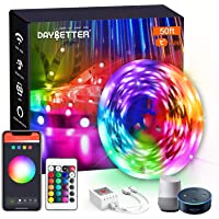 DAYBETTER Smart WiFi Led Lights 50ft, Tuya App Controlled Led Strip Lights, Work with Alexa and Google Assistant, Timer…