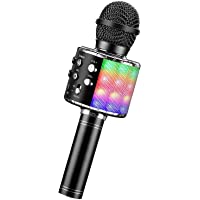 ShinePick Karaoke Wireless Microphone, 4 in 1 Microphone Portable Microphone for Kids, Home KTV Player, Compatible with…