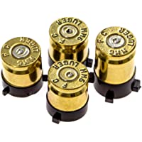 Xbox One Bullet Buttons Raplacement A B X Y Real Bullet Brass Casings Gold Brass w/ Silver Nickel Primer