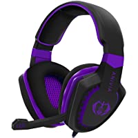 Gaming Headset Bass Surround Sound Stereo PS4 Headset with Flexible Microphone Volume Control Noise Canceling Mic Over…