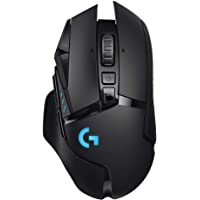 Logitech G502 Lightspeed Wireless Gaming Mouse with Hero 25K Sensor, PowerPlay Compatible, Tunable Weights and Lightsync…