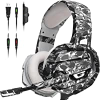 Gaming Headset with Microphone, Gaming Headphones Stereo 7.1 Surround Sound PS4 Headset 50mm Drivers, 3.5mm Audio Jack…