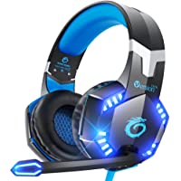 VersionTECH. G2000 Gaming Headset for PS5 PS4 PC Xbox One, Surround Sound Over Ear Headphones with Mic, LED Light for…