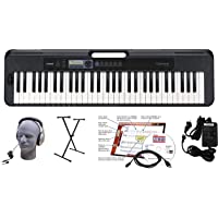 Casio CT-S300 61-Key Premium Keyboard Package with Headphones, Stand, Power Supply, 6-Foot USB Cable and eMedia…