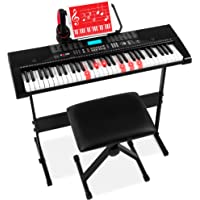 Best Choice Products 61-Key Beginners Complete Electronic Keyboard Piano Set w/Lighted Keys, LCD Screen, Headphones…