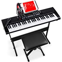 Best Choice Products 61-Key Beginners Electronic Keyboard Piano Set w/LED Screen, Recorder, 3 Teaching Modes, H-Stand…