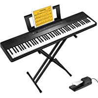 Donner DEP-45 88 Key Semi Weighted Keyboard Portable Digital Piano with Stand, Sustain Pedal, 20W Built in Speakers, 10…