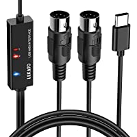 LEKATO USB Type-C MIDI Interface MIDI Cable Adapter with Input & Output Connecting with Keyboard/Synthesizer for Editing…