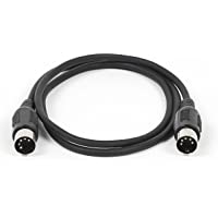 Monoprice 108532 MIDI Cable - 3 Feet - Black With Keyed 5-pin DIN Connector, Molded Connector Shells