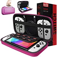 Orzly Carry Case Compatible with Nintendo Switch and New Switch OLED Console - Black Protective Hard Portable Travel…
