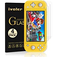[4 Pack] Screen Protector Tempered Glass for Nintendo Switch Lite, iVoler Transparent HD,High Definition,Clear Anti…