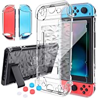 HEYSTOP Switch Case for Nintendo Switch Case Dockable with Screen Protector, Clear Protective Case Cover for Nintendo…