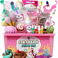 Original Stationery Fluffy Slime Kit for Girls Everything in One Box to Make Ice Cream Slimes, Make Fluffy, Butter…
