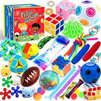 Sensory Toys Set 38 Pack, Stress Relief Fidget Hand Toys for Adults and Kids, Sensory Fidget and Squeeze Widget for…
