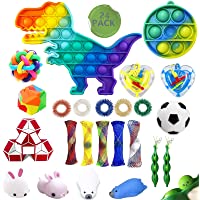 Qabfwe 24Pcs Fidget Toys Sets ,Stress Relief and Anti-Anxiety Toys, Push pop pop Autism Special Dimple Sensory Toys…