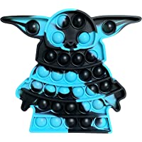 LAVONE Fidget Toys, Push Bubble Fidgets Sensory Toy, Stress Relief Pop Fidget Toy for Kids Adults - Blue Black