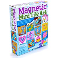 4M 4563 Magnetic Mini Tile Art - DIY Paint Arts & Crafts Magnet Kit for Kids - Fridge, Locker, Party Favors, Craft…