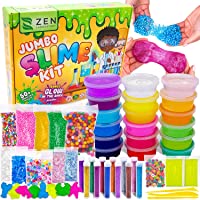 Slime Kit DIY Toy Stocking Stuffer Fidget Gift for Kids Girls Boys Ages 5-12, Glow in Dark Glitter Slime Making Kit…