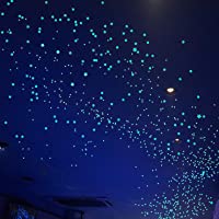 Glow in The Dark Stars Decals Decor for Ceiling 633 Pcs Realistic 3D Stickers Starry Sky Shining Decoration Perfect for…