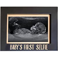Baby’s First Selfie Sonogram Frame, Baby’s Ultrasound Photo Frame, Pregnancy Announcement, Gender-Neutral, Black