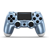 MOVONE Wireless Controller Dual Vibration Game Joystick Controller for PS4/ Slim/Pro,Compatible with PS4 Console (White)