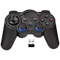 USB Wireless Gaming Controller Gamepad for PC/Laptop Computer(Windows XP/7/8/10) & PS3 & Android & Steam - [Black…