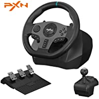 PC Steering Wheel, PXN V9 Racing Wheel 270/900° Car Sim Driving, Gaming Steering Wheel with Racing Paddle Shifters,3…