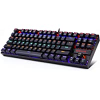 Redragon K552 Mechanical Gaming Keyboard RGB LED Rainbow Backlit Wired Keyboard with Red Switches for Windows Gaming PC…