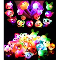 24 Pack LED Light Up Bumpy Rings Party Favors For Kids Prizes Box Toys For Birthday Classroom Rewards Treasure Box…