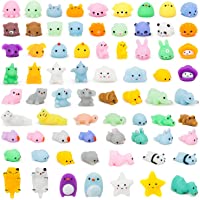 YIHONG 72 Pcs Kawaii Squishies, Mochi Squishy Toys for Kids Party Favors, Mini Stress Relief Toys for Christmas Party…