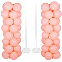 2 Sets Thicken Adjustable Balloon Column Stand Kit Base and Pole Balloon Tower Decorations for Baby Shower Graduation…