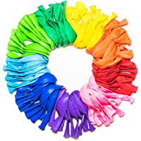 Dusico® Balloons Rainbow Set (100 Pack) 12 Inches, Assorted Bright Colors, Made With Strong Multicolored Latex, For…