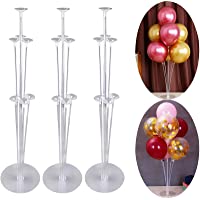 Balloon Stand Holder Kit,Ballon Column Stand Including 21 Sticks 21 Cups and 3 Base Table Desktop Holder Durable and…