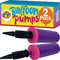 Balloon Pump Hand Held, Inflator Air Pump for Balloons - 2Way Dual Action, 2Pack: Friends can Help - Easy to Use, 100…