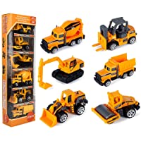Jellydog Toy Construction Vehicles, Construction Trucks, Friction Powered Kids Dumper Truck,Bulldozers,Forklift,Tank…