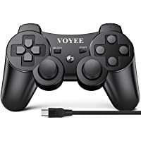 VOYEE Wireless Controller Compatible with Playstation 3 PS3, with Upgraded Joystick/Rechargerable Battery/Motion Control…