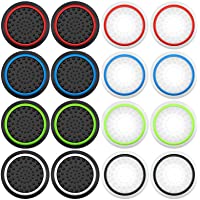 XFUNY 8 Pairs/16 PCS Replacement Silicone Analog Controller Joystick Luminous Thumb Stick Grips Caps Cover for PS4 PS3…