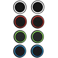 carocheri 4 Pairs 8 Pcs Silicone Cap Joystick Thumb Grip Protect Cover for Ps3 Ps4 Xbox 360 Xbox One Wii U Game…