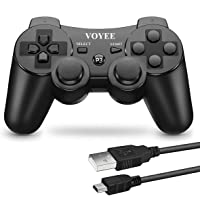 VOYEE Controller Compatible with PS-3 Controller, Wireless Move/Motion Gamepad with Upgraded Joystick, Double Shock…