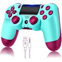 YU33 Wireless Remote Controller Compatible with Playstation 4 System, for PS4 Console with Two Motors and Charging Cable…