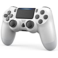 YCCTEAM Wireless Game Controller Compatible with PS4 Console/iOS 13 /Android 10 /MAC/PC (White)
