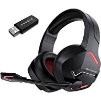 BINNUNE Wireless Gaming Headset with Microphone for PC PS4 PS5 Playstation 4 5, 2.4G Wireless Bluetooth USB Gamer…