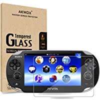 (Pack of 2) Screen Protector for PS Vita 1000, Akwox Premium HD Clear 9H Tempered Glass Screen Protective Film for Sony…