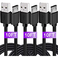 3Pack 10FT PS4 Charger Cord for Xbox One Controller,PS4 Charging Cable,Micro USB Cable for Xbox One S/X Slim Elite…