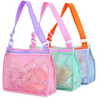 Beach Toy Mesh Beach Bag Kids Shell Collecting Bag Beach Sand Toy Totes for Holding Shells Beach Toys Sand Toys Swimming…