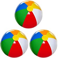 Beach Balls [3 Pack] 20" Inflatable Beach Balls for Kids - Beach Toys for Kids & Toddlers, Pool Games, Summer Outdoor…