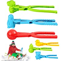 NOENOUGH 6 Pcs Snowball Maker Toys, Snow Toys for Kids, Winter Snow Kit, Animal Snow Mold with Upgrade Shape of Dinosaur…